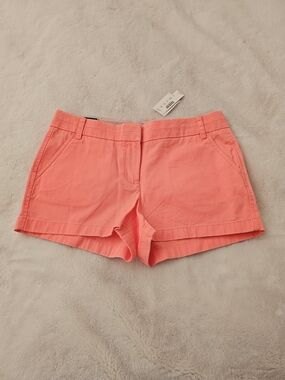 New JCrew Chino 3" Inseam Cotton Shorts Size 10 In Neon